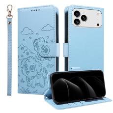 A-One Brand - iPhone 17 Pro Max Plånboksfodral RFID med handledsrem - Blå