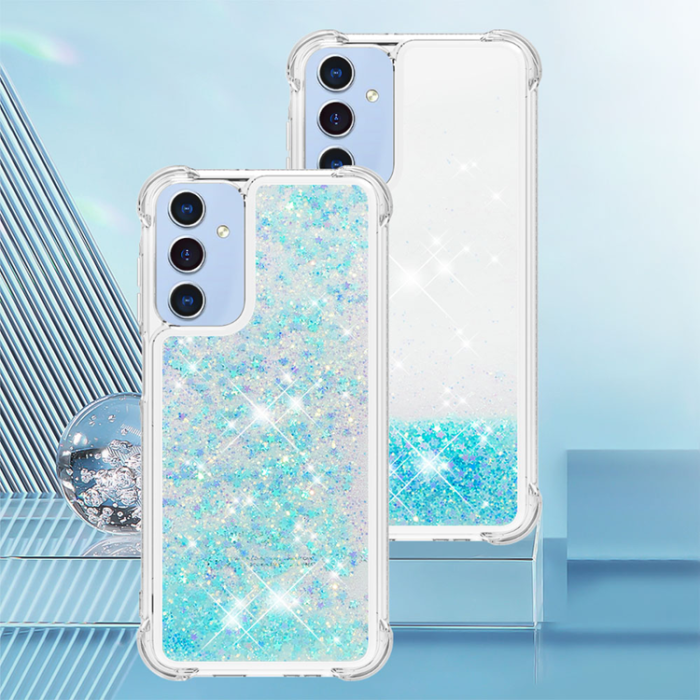 A-One Brand - Galaxy A17/A26 Mobilskal Glitter Quicksand TPU - Blå