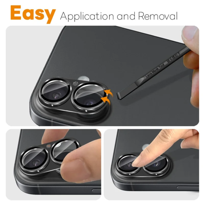 NORTHJO - NORTHJO iPhone 17 Kameralinsskydd Härdat Glas - Svart