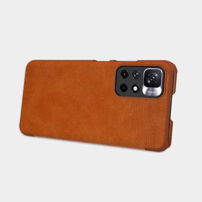 Nillkin - Nillkin Qin Plånboksfodral Xiaomi Poco M4 Pro 5G - Brun