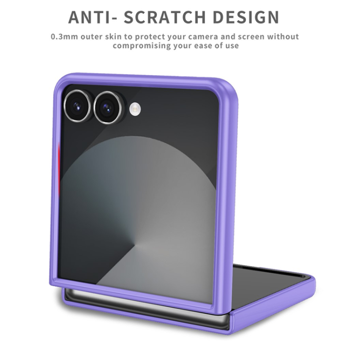 A-One Brand - Galaxy Z Flip 7 Mobilskal Rotatable Ring Kickstand - Lila