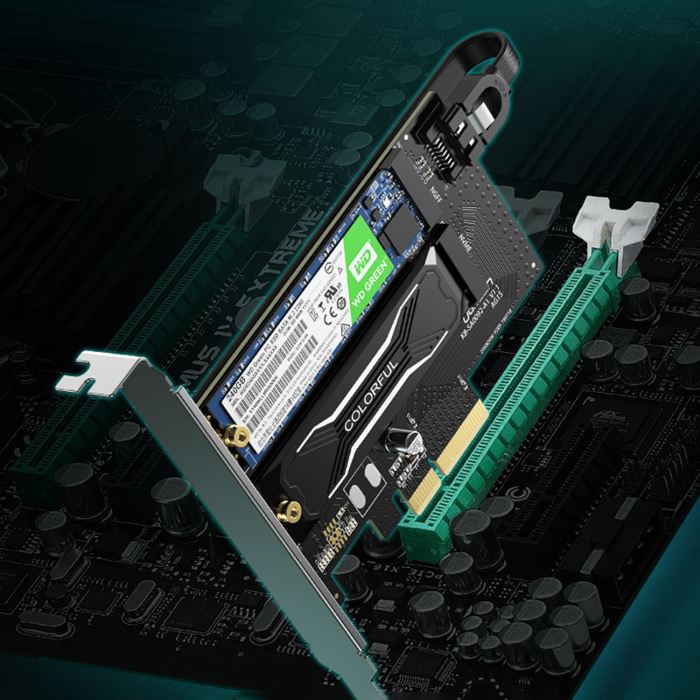 Ugreen - Ugreen Expansionskort Adapter PCIe 3.0x4 to SSD - Svart