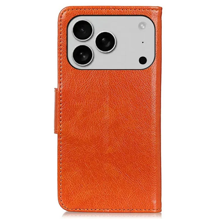A-One Brand - iPhone 17 Pro Max Plånboksfodral Nappa Texture - Orange