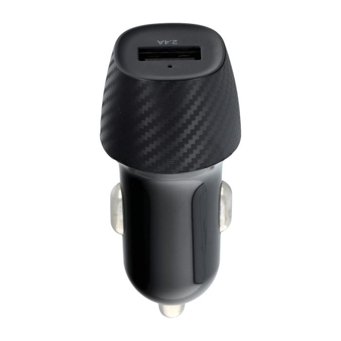 UTGATT1 - Billaddare QWE CARBON USB 2,4A 12W CC281-1A Svart