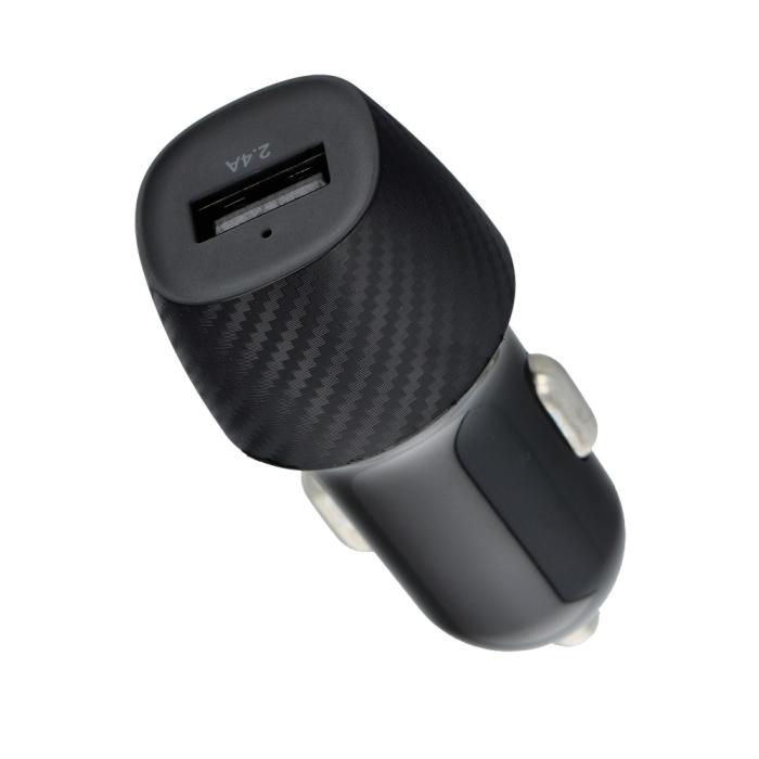 UTGATT1 - Billaddare QWE CARBON USB 2,4A 12W CC281-1A Svart