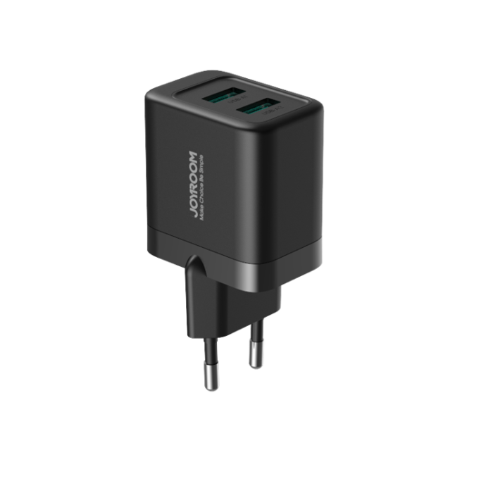Joyroom - Joyroom Nätladdare 2xUSB-A 12W 2.4A - Svart