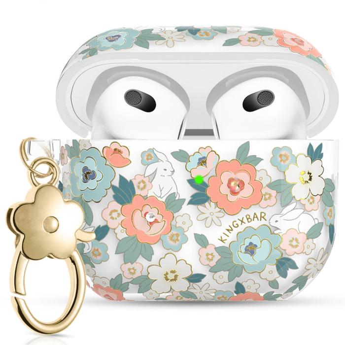UTGATT5 - Kingxbar Sweet Pods AirPods 3 Skal med Swarovski Kristallhjärta