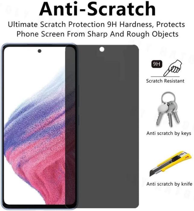 A-One Brand - Privacy Härdat Glas Skärmskydd Samsung Galaxy A53 5G Skärmskydd