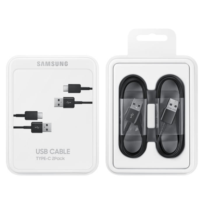 Samsung - [2-Pack] Samsung USB-C till USB-A kabel 1.5m - Svart