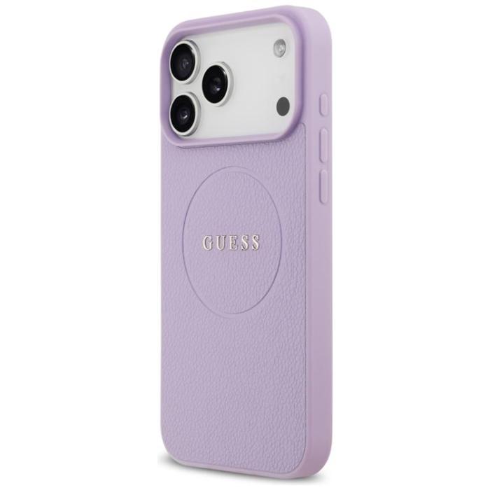 Guess - Guess iPhone 17 Pro Max Mobilskal MagSafe Grained Ring - Lila