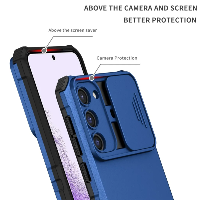Taltech - Galaxy S23 Mobilskal Kickstand - Blå