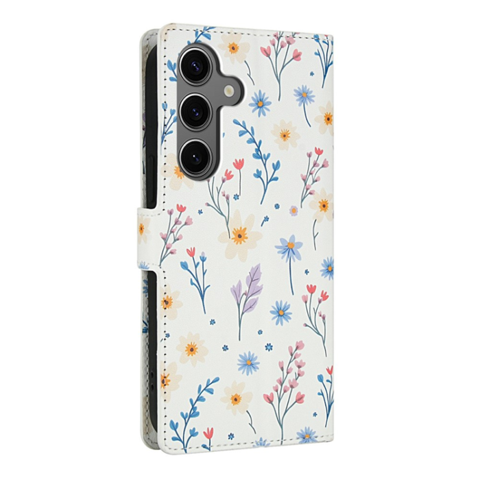 A-One Brand - Galaxy S25 - S24 Plånboksfodral Rhombic Floral A2