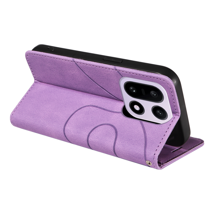 A-One Brand - OnePlus 15 5G Konstläder Plånboksfodral Bi-Färg Splicing Design