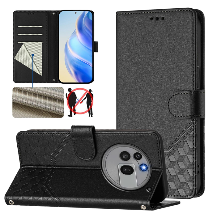 A-One Brand - Nothing Phone (3a) Pro Plånboksfodral Imprinted Honeycomb RFID