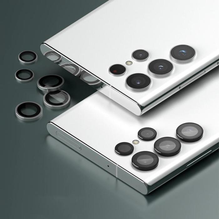 UTGATT5 - Ringke Kamera Linsram Härdat glas Galaxy S22 Ultra - Silver