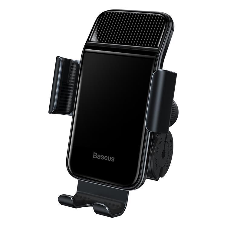 Baseus Elcykel Smartphone Hållare Integrerad Solpanel 150mAh - Svart | 264 | AlltMobil