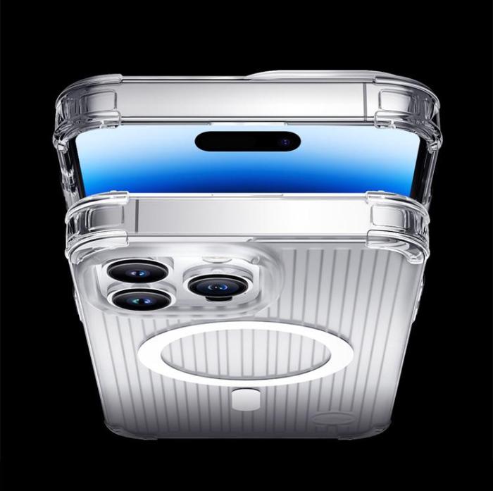 Kingxbar - Kingxbar iPhone 14 Skal Magsafe PQY Go Out - Silver