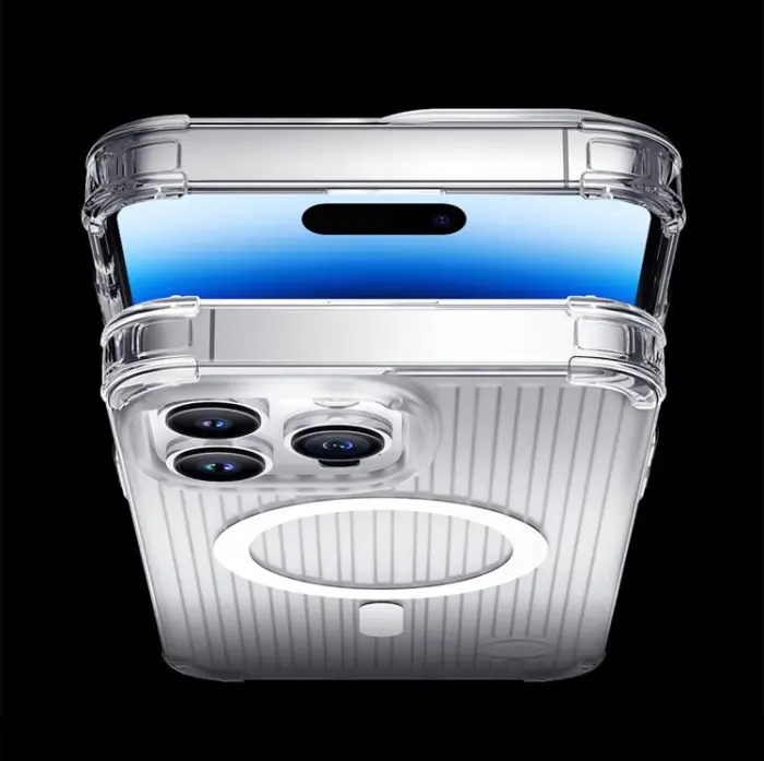 Kingxbar - Kingxbar iPhone 14 Plus Skal Magsafe PQY Go Out - Silver