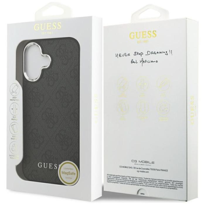 Guess - Guess iPhone 17 Mobilskal MagSafe 4G Classic Logo - Svart