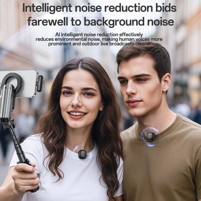 Yesido - YESIDO Trådlös Lavaliermikrofon Typ C-Kontakt AI-Brusreducerande KR21