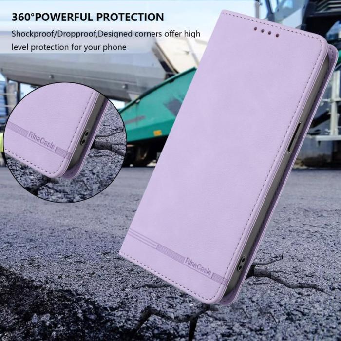 OEM - RINACASIS Samsung Galaxy A57 Plånboksfodral Konstläder RFID Skydd - Lila
