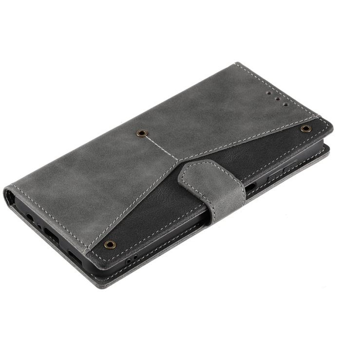 OEM - Samsung Galaxy A57 Plånboksfodral Konstläder Splicing - Grå