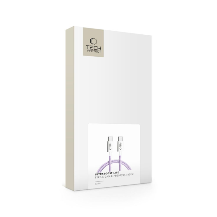 Tech-Protect - Tech-Protect USB-C till USB-C kabel Ultraboost 1m - Mauve