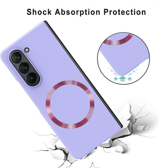 OEM - Galaxy Z Fold 5 Mobilskal Magsafe Skin-touch PC Slim - Lila
