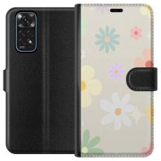 iSecrets - Pl&aring;nboksfodral till Xiaomi Redmi Note 11 med fejdande blommor