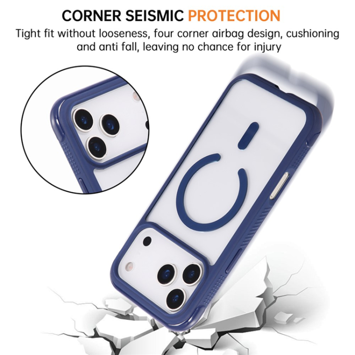 A-One Brand - iPhone 17 Pro Mobilskal MagSafe TPU+PC Transparent - Sapphire