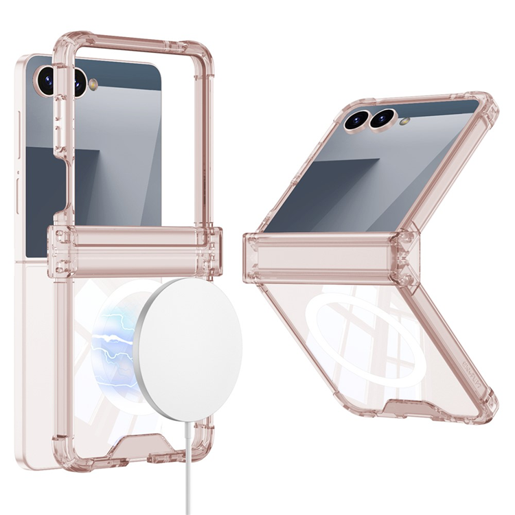 GKK Galaxy Z Flip 7 Mobilskal MagSafe Airbag Hinge Shockproof - Rosa | 2353 | AlltMobil