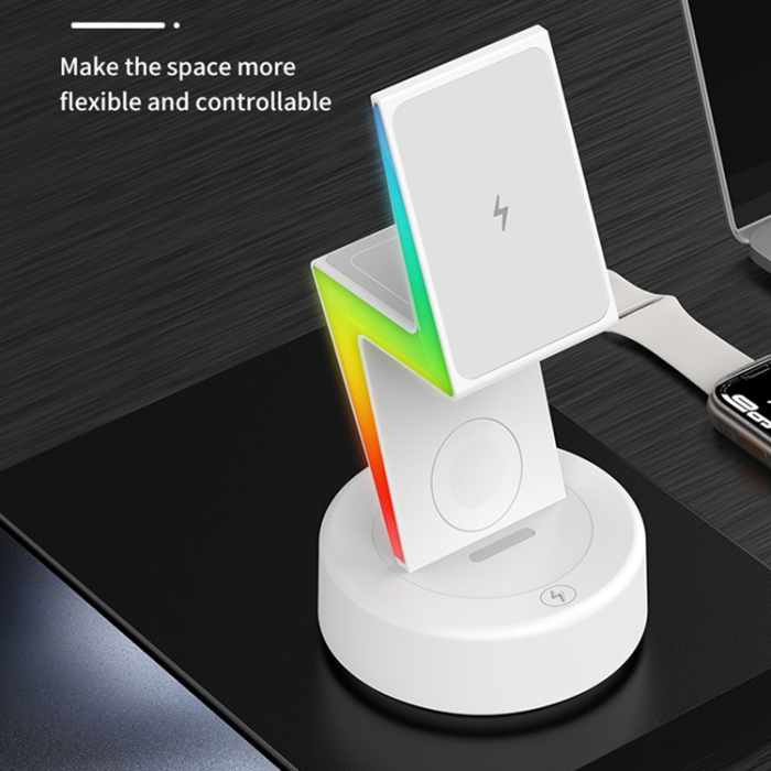 OEM - 3in1 MagSafe Trådlös Laddare iPhone, Apple Watch, Airpods 15W - MY002
