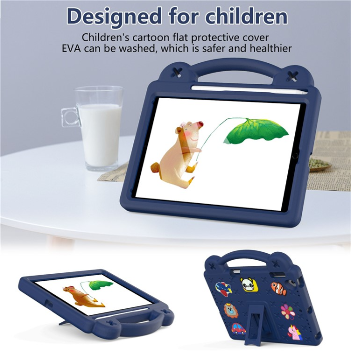 A-One Brand - iPad Air 2 (2014)/Air (2013) Skal EVA Kickstand Shockproof - Mörkblå