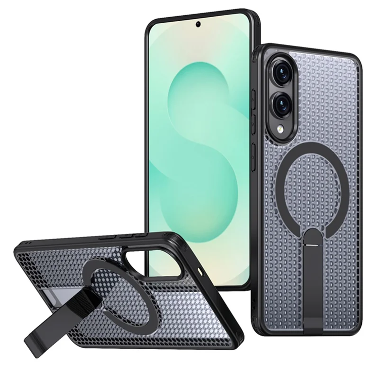 Mobilskal till Galaxy S25 Edge Magsafe Grid Texture (Svart) | 2353 | AlltMobil