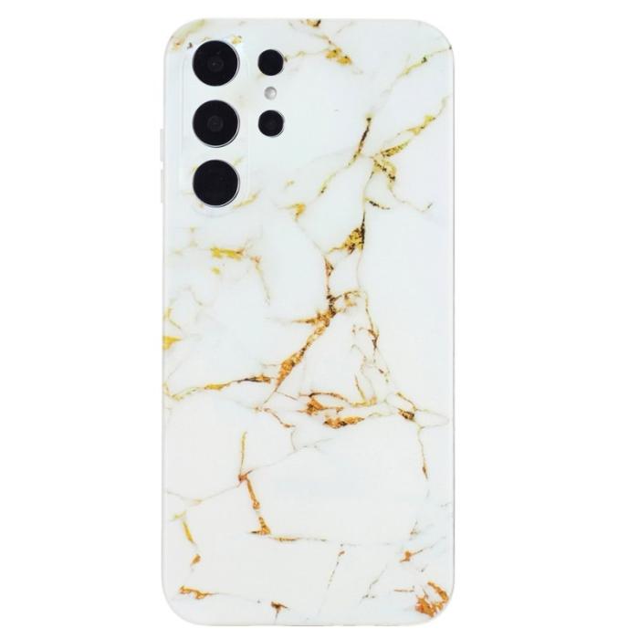 OEM - Mobilskal till Samsung Galaxy S26 Ultra Marmor Mönster TPU - Vit