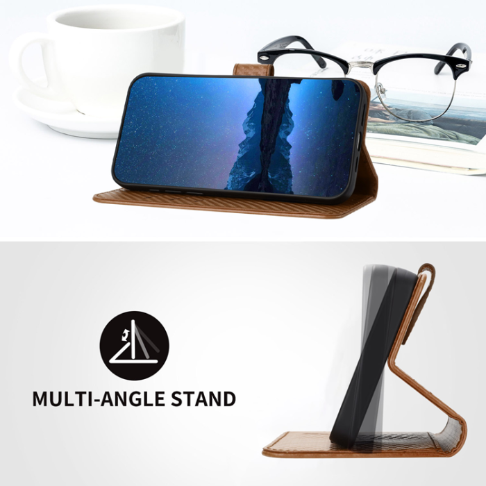 A-One Brand - Xiaomi 17 Pro Konstläder Plånboksfodral Carbon Fiber