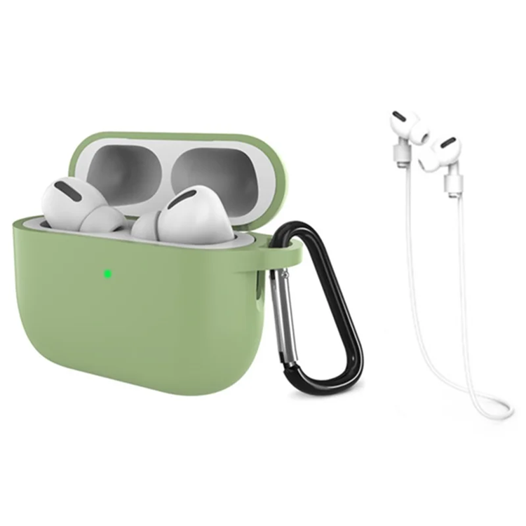 Airpods Pro 3 Mobilskal Silikon med Anti-förlorad Rem (Matchagrön) | 2353 | AlltMobil