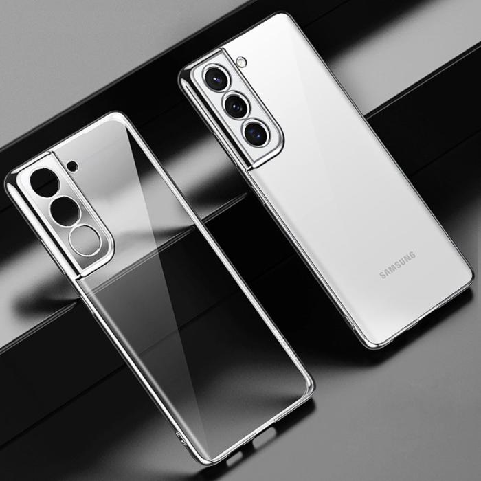 SULADA - SULADA Transparent Mobilskal Electroplating PC för Galaxy S21+ 5G Silver