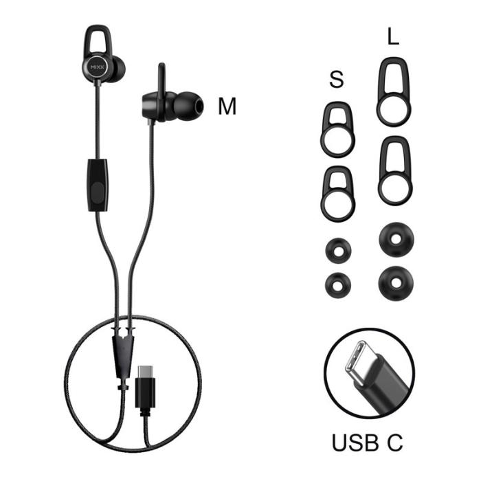 MIXX - MIXX Hörlur Soundport USB-C In-Ear Trådbunden Svart
