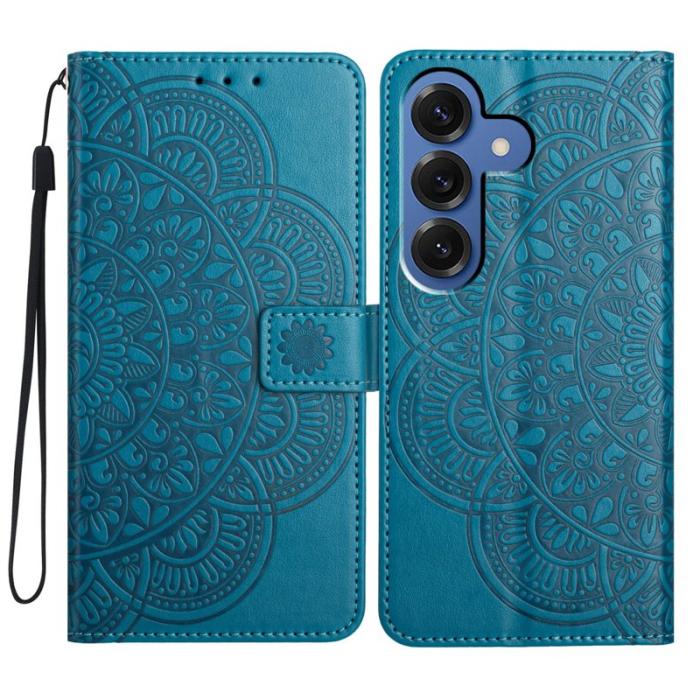 OEM - Mobilfodral för Samsung Galaxy S26 Plus Konstläder med kortfack - Blå