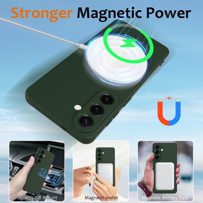 OEM - Mobilskal för Samsung Galaxy S26 Magnetiskt Anti-Drop Silikon - Mörkgrön