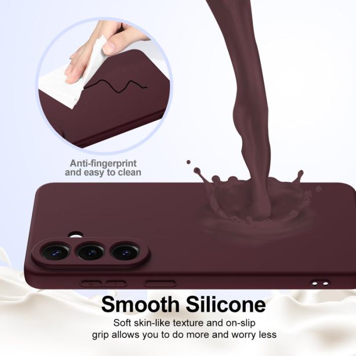 OEM - Mobilskal för Samsung Galaxy S26 Magnetiskt Anti-Drop Silikon - Vinröd