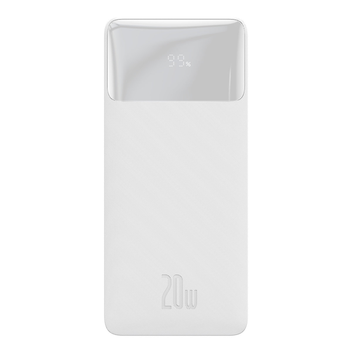 BASEUS - Baseus Powerbank 10000 mAh 20W Bipow + Micro-USB Kabel - Vit