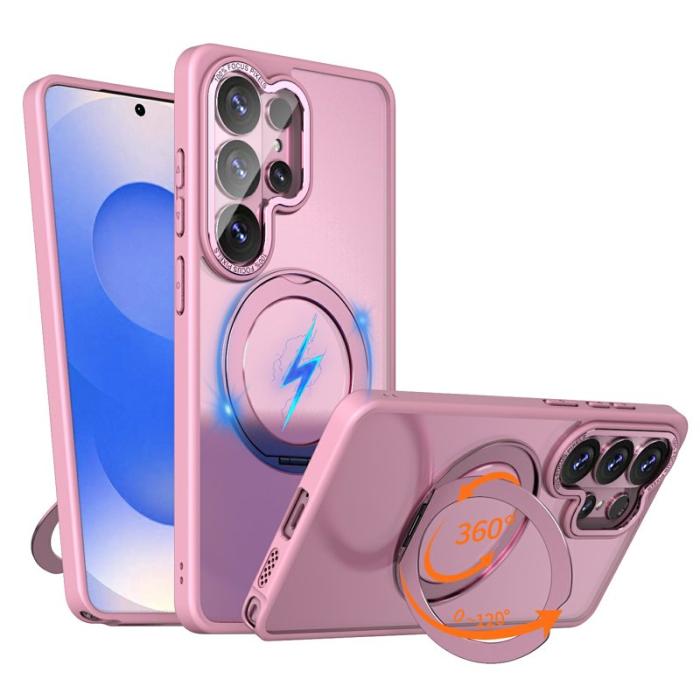 OEM - Mobilskal för Samsung Galaxy S26 Ultra Magnetiskt TPU + Kickstand - Rosa
