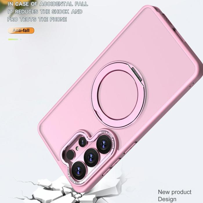 OEM - Mobilskal för Samsung Galaxy S26 Ultra Magnetiskt TPU + Kickstand - Rosa