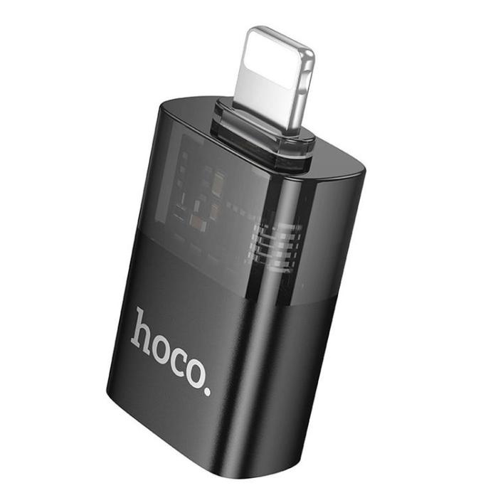 Hoco - Hoco USB-A Till Lightning Adapter UA36 - Svart