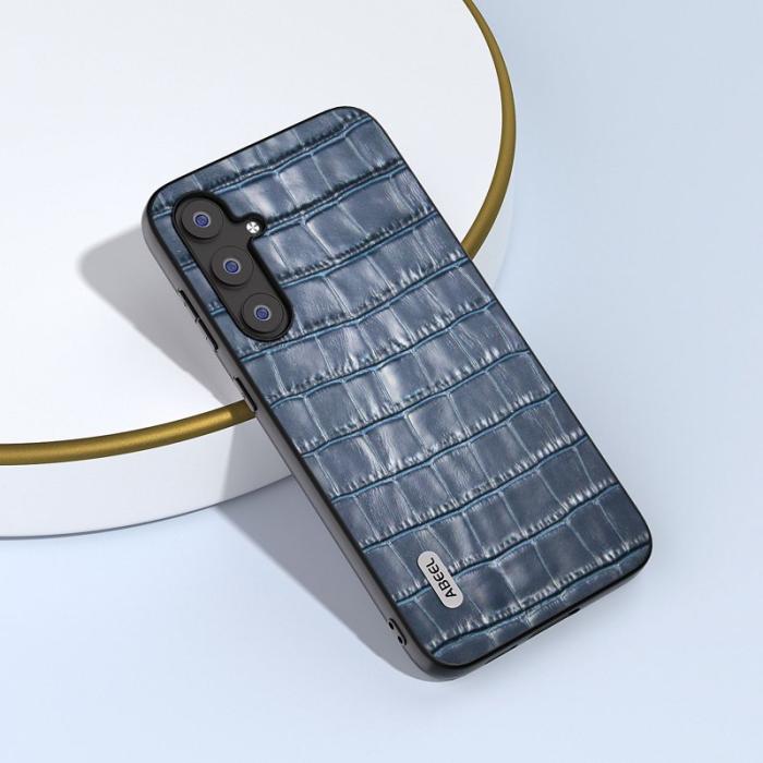 ABEEL - ABEEL Mobilskal till Samsung Galaxy S23 FE i Äkta Läder Blå