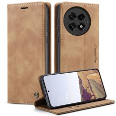 Caseme - CASEME 013 Pl&aring;nboksfodral f&ouml;r OnePlus 13 KonstL&auml;der - Brun