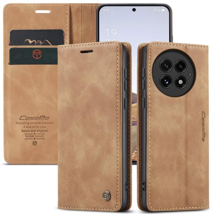 Caseme - CASEME 013 Plånboksfodral för OnePlus 13 KonstLäder - Brun