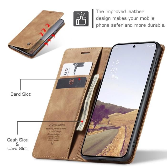 Caseme - CASEME 013 Plånboksfodral för OnePlus 13 KonstLäder - Brun